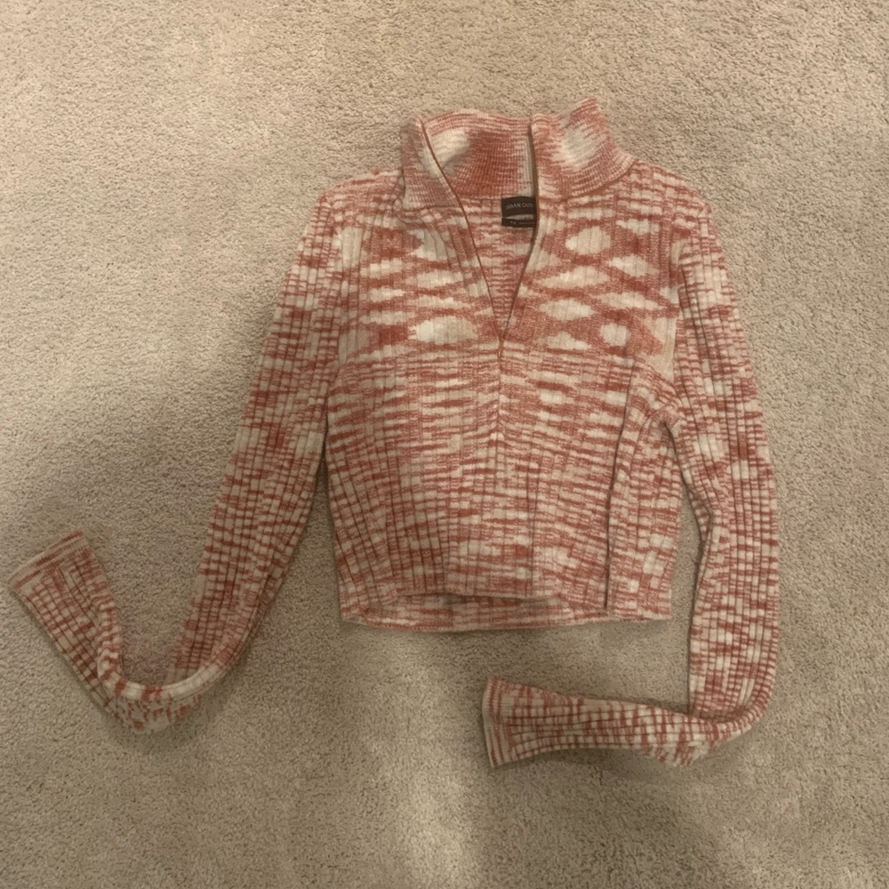 urban outfitters cropped quarter zip